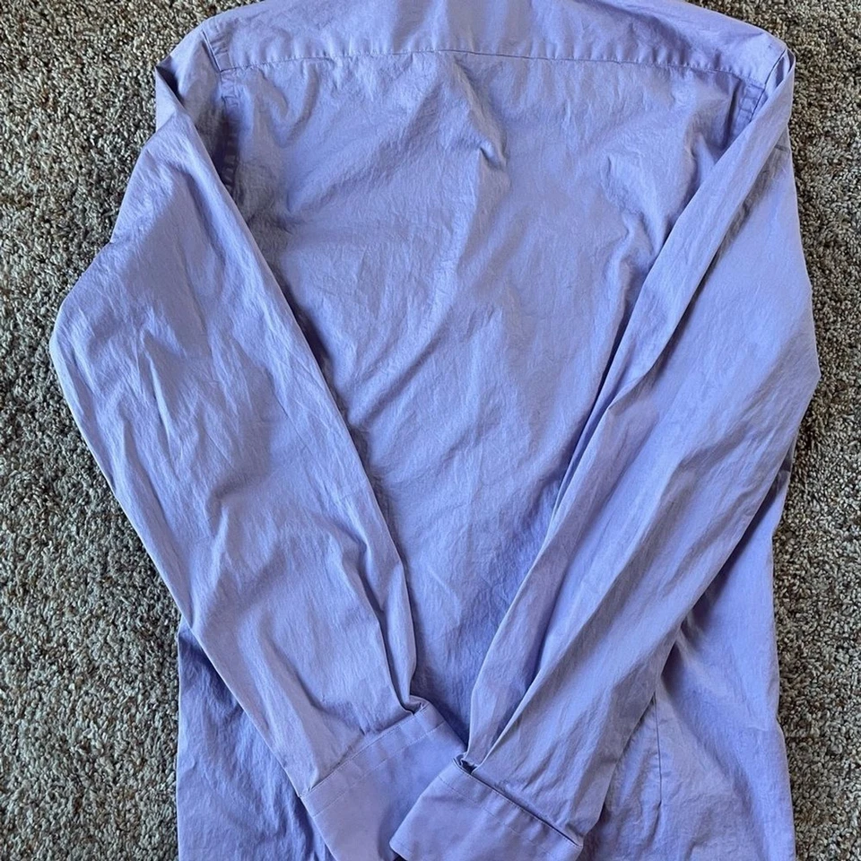 Men's vintage Express Light violet Purple Dress Shirt - Image 3 of 4