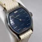 Seiko 2559-3020 Ladies Watch Mechanical Winding Vintage Blue Dial - Running!