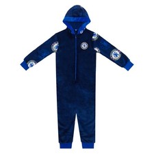 Chelsea FC Boys Pajamas All-In-One Loungewear Kids OFFICIAL Soccer Gift