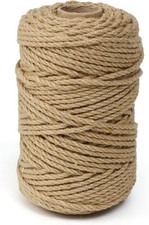 Jute Twine String,328 Feet 5mm Natural Rope,3ply 5 mm x 100 m, Brown
