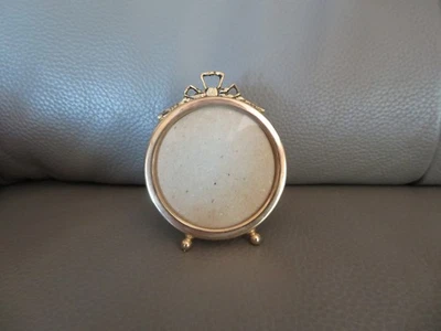 cadre photo rond en laiton et bronze - Photo 1/3