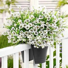 12 Bundles Artificial Pansy Fake Flowers Plants for Outside Decoration, Faux ...