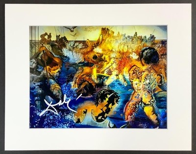 Good Condition - Salvador Dali -  Hand Signed - 14x11 Inch Matted Artwork