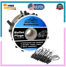 150 Count 2-Prong Double Female Bullet Plug Wire Harness Roll, 2 Prong Continuou