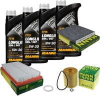 Mann Inspektionspaket 4L Mannol Longlife 5W-30 FüR Mazda 6 Kombi 2.5 MZR 2.3
