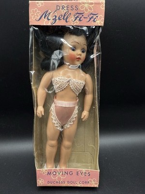 Duchess Doll Corp Mam'zell Fi - Fi Lingerie Bra Panties Vintage 1950 Dark hair