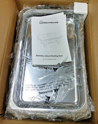WARMOUNTS Rectangular Chafing Dishes (8QT, 4Pack)