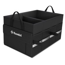 Car Trunk Organizer, Collapsible Car Trunk Storage Small-No Lid Black