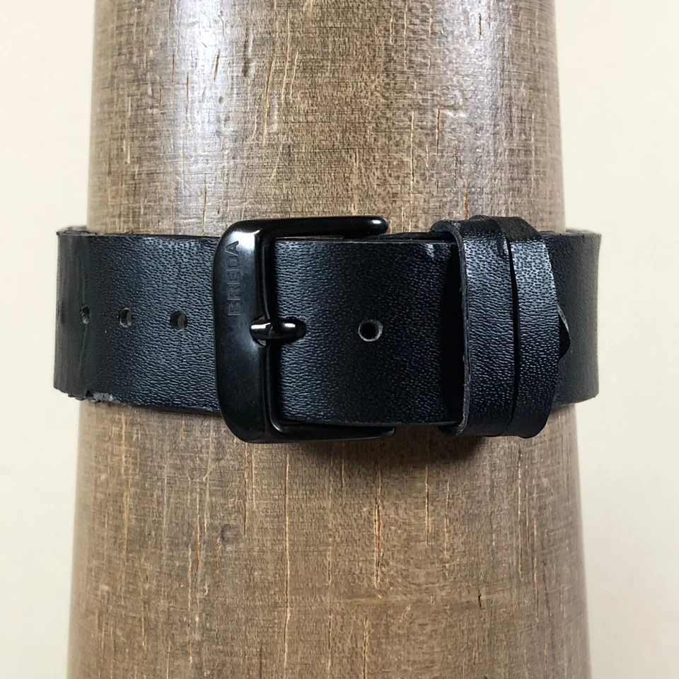 Poketo for Breda Men Dress Black Leather Band Quartz Analog 42mm Watch 7 1/2" - Image 4 of 4