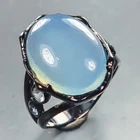 Handmade 14 ct+ Natural Aquamarine Ring 925 Sterling Silver Size 8 /R439689