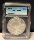 2010 American Silver Eagle S$1  ICG- MS 67