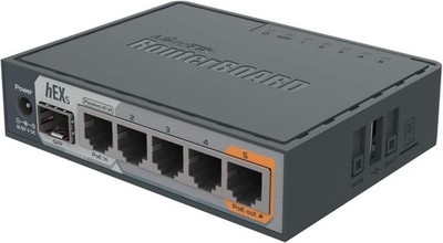 Mikrotik hEX S RB760iGS Router 5X Gigabit Ethernet, SFP, Dual Core black 