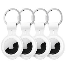 4 Pack for AirTag Holder Case Silicone Tracker Tags Keychain Waterproof Case ...