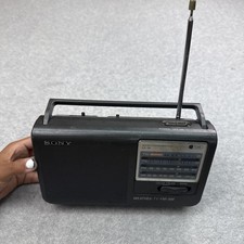Sony ICF-36 Weather TV FM AM 4-Band Portable Radio Tested  Working AC Cord