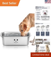 Stainless Steel Dog Bowls for Large Dogs, 0.85 Gallons High Capacity Metal Fo...