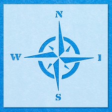 Compass Nesw Stencil: Mylar Airbrush Wall Art Painting Crafts  - 190 Micron, DIY