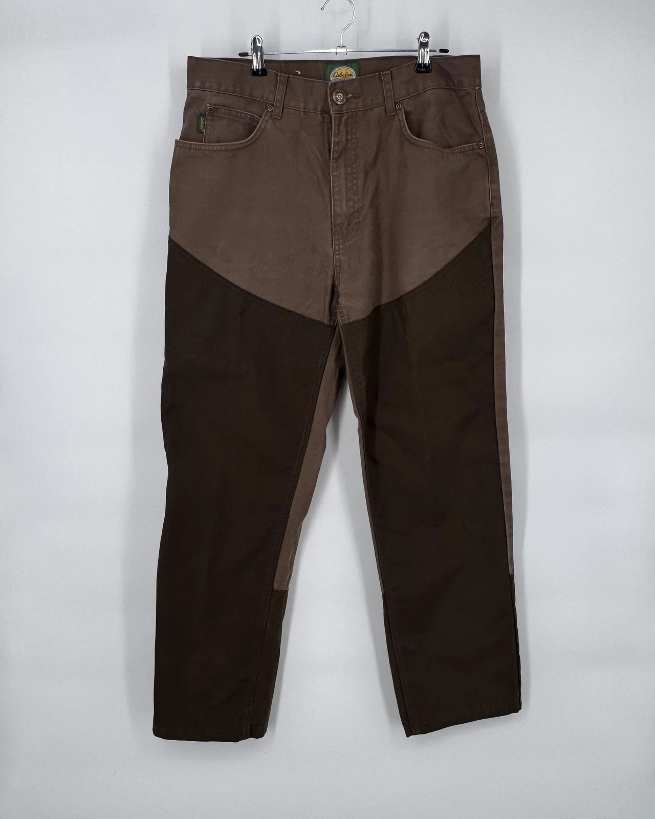 Cabela's Pants Mens 32x30 Brown Canvas Hunting Reinforced Nylon Outdoor Gear