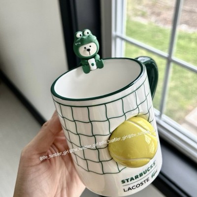 Starbucks China x Lacoste Green Tennis Mug (12oz) with stopper