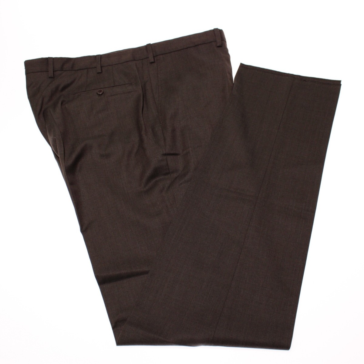 Incotex NWT Dress Pants Size 42 US In Solid Brown 100% Wool