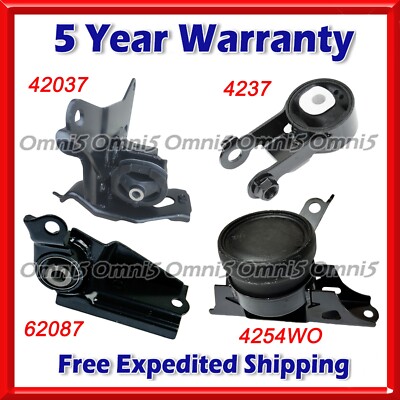 O082 Fits 2013-2014 Toyota Yaris 1.5L AUTO Motor & Transmission Mount Set 4pc