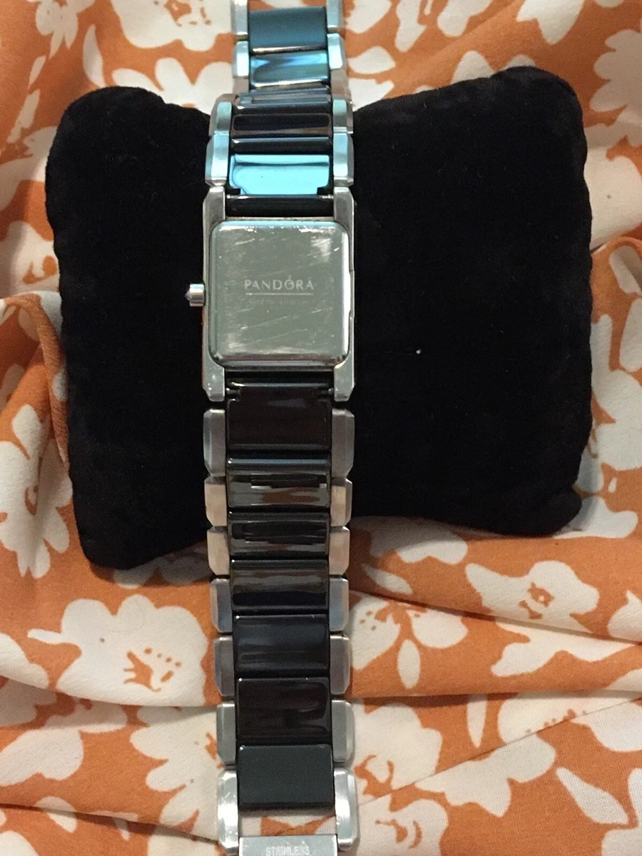 Pandora Facets black ceramic stainless steel diamond 0.02 eBay