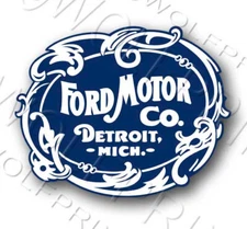 Vintage Style Ford Motor Co Logo 5" Wide Sticker Decal