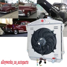 4 ROW Radiator Shroud Fan Kits for 1943-1948 1946 Chevy Fleetline FleetMaster L6