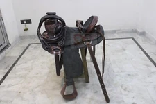 Leather western wade saddle tooled carved leather horse tack