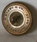 Bb D. EVANS U S NAVY UNIFORM BUTTON 19th Century   Albert NA 112 Medium Gilt