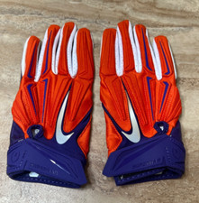 Nike Clemson Tigers Team Issued Superbad Orange Football Gloves Size XL