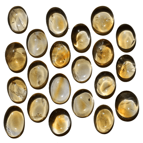 Lot 21 Pcs Brazilian Natural Citrine Untreated 13mm-16mm Oval Cabochon Gemstones - Picture 2 of 11