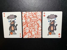 Swap Playing Card   CHURN MONSTER     Lot of 2 Red Nines