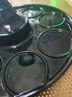 Rare LE Smith Heavy Black Glass 8 Drink Holders Estate JJ 67 — photo 5