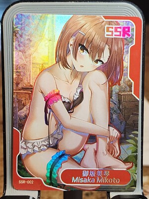 Misaka Mikoto Senpai Goddess Haven Series 5 Story CCG Anime WAIFU Card SSR-002