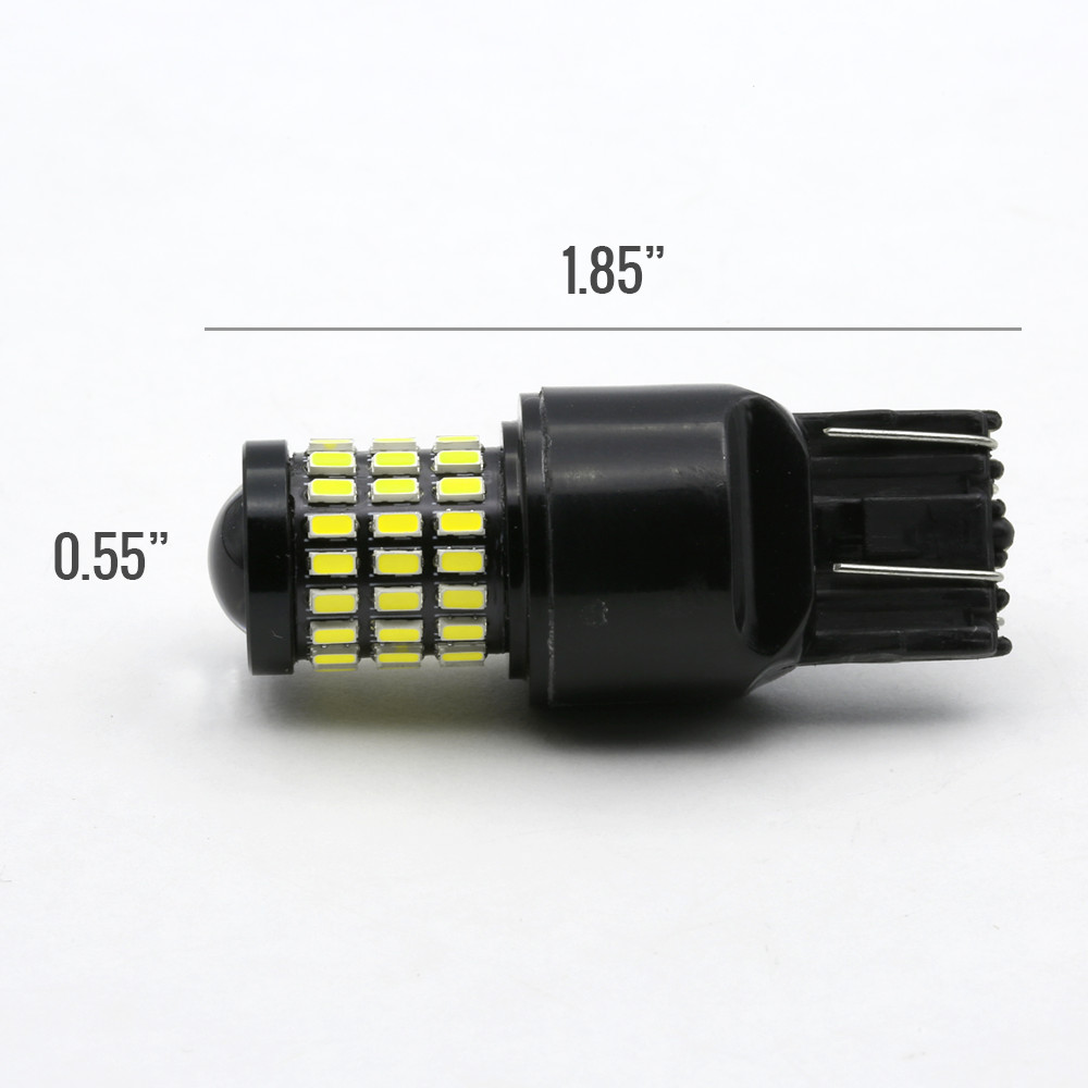 2x 7443/7444NA Dual Filament 6000K White Brake Tail High Power LED Light Bulbs 
