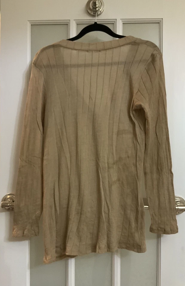 Intimissimi - Cárdigan acanalado camel mezcla de seda/capas de abuela costera - Grande Foto 2 de 4