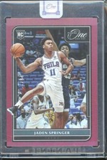 2021-22 Panini One And One Basketball Red Rookie #108 Jaden Springer #14/15