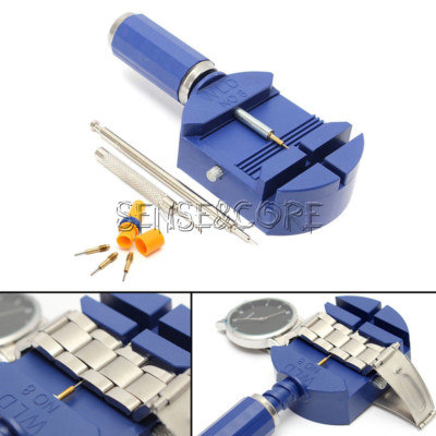 Bracelet Wrist Watch Band Adjuster Repair Tool Set Link Strap Remover + 5 Pins
