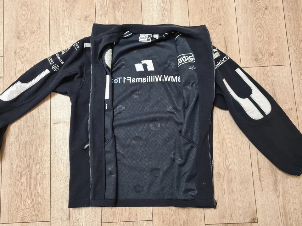 BMW WILLIAMS F1 TEAM VINTAGE JACKET FLEECE RETRO F1 BMW FORMULA 1 FLEECE sM PUMA - Photo 3/4