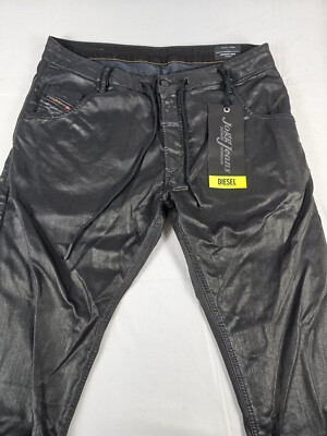 Diesel Krooley-Y-NE Tapared Coated Jogg Jeans Sweat Jeans Black