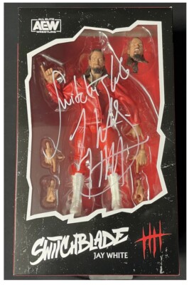 JSA handsigniert - Switchblade Jay White RSC Exclusive AEW Actionfigur