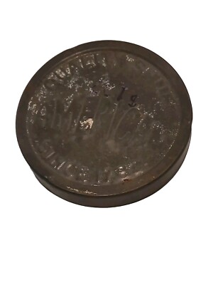 united states tobacco company lids value Lid Only* Vintage American Quality Snuff Glass Jar Since 1782 Tobacco Tin  Lid