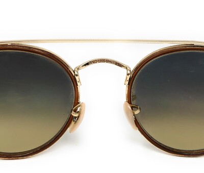 Ray-Ban 51-22 Round Double Bridge Sunglasses - Gold Tone  display picture 2