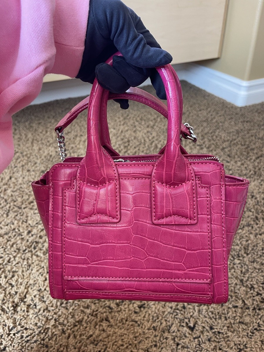 バッグ see Zara Pink Crocodile crossbody top handle bag | eBay