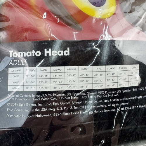 Fortnite Tomatohead Halloween Costume With Mask Adult Small Read Description - Picture 7 of 9