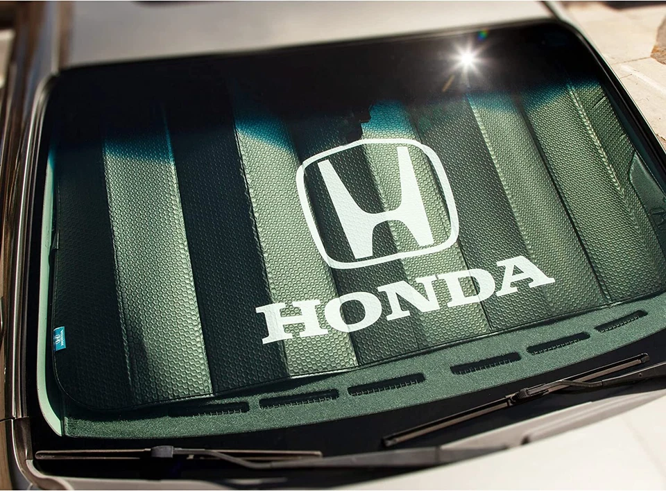 ⭐️⭐️⭐️⭐️⭐️ Parasol acordeón plegable negro mate con licencia oficial Honda Foto 4 de 4