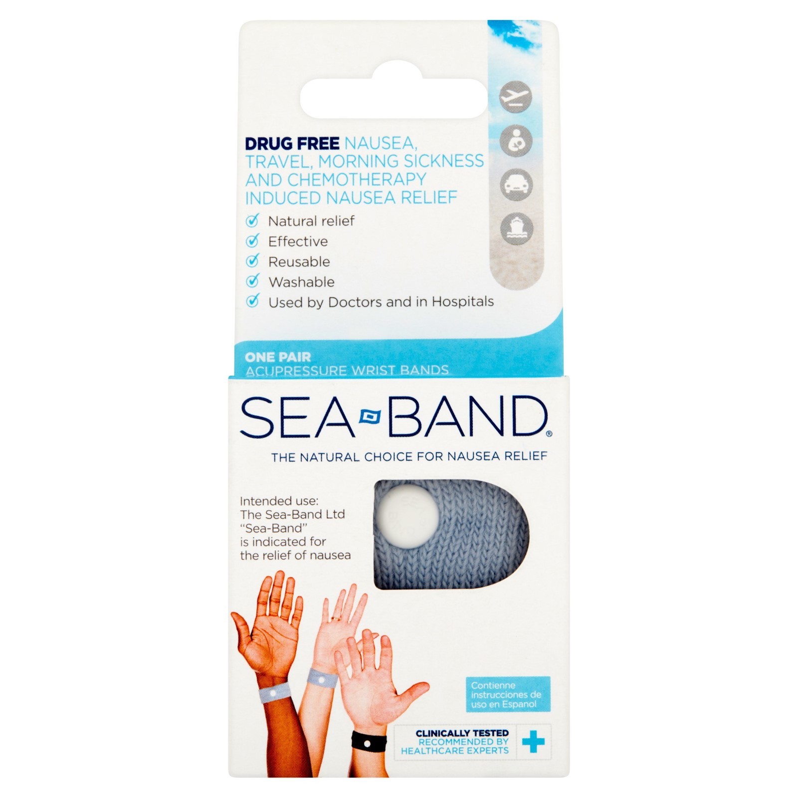 Seaband Wristband Acupressure (AntiNausea Relief) New 700001