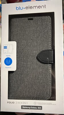 Blu Element 2 In 1 Grey Magnetic Folio Case For Samsung Galaxy S22 New In Box