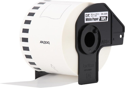 DK-22053PK Continuous Paper Label Roll, 2.4'' x 100ft, White, 3 Rolls/Box