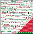 Christmas Green Foil Holiday 12x12 Scrapbook Paper 5p Candy Cane Winter Snow